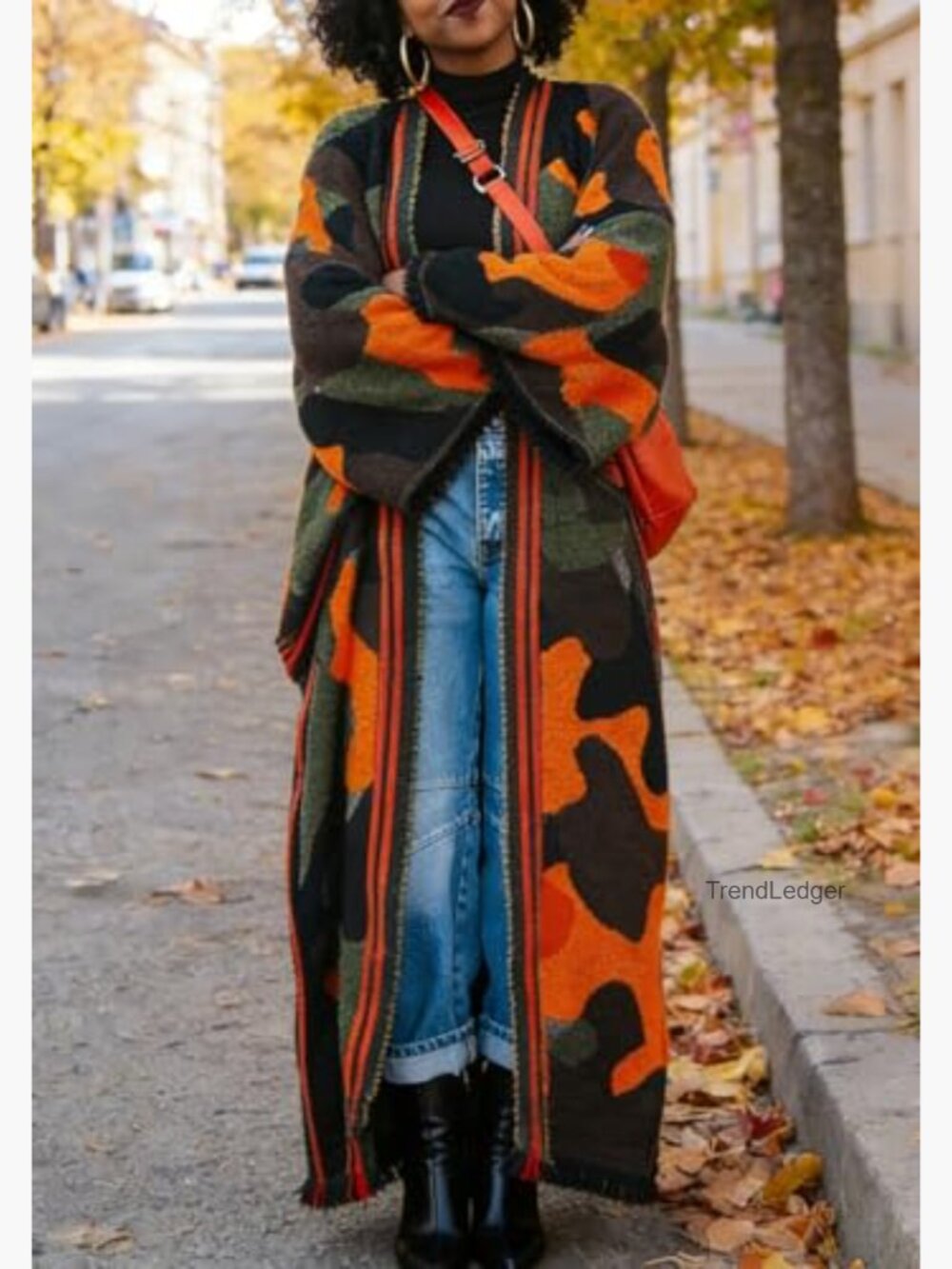Women's Long Cardigan Sweater Open Front Oversized Chunky Duster Maxi Coat - Picture 5 of 6